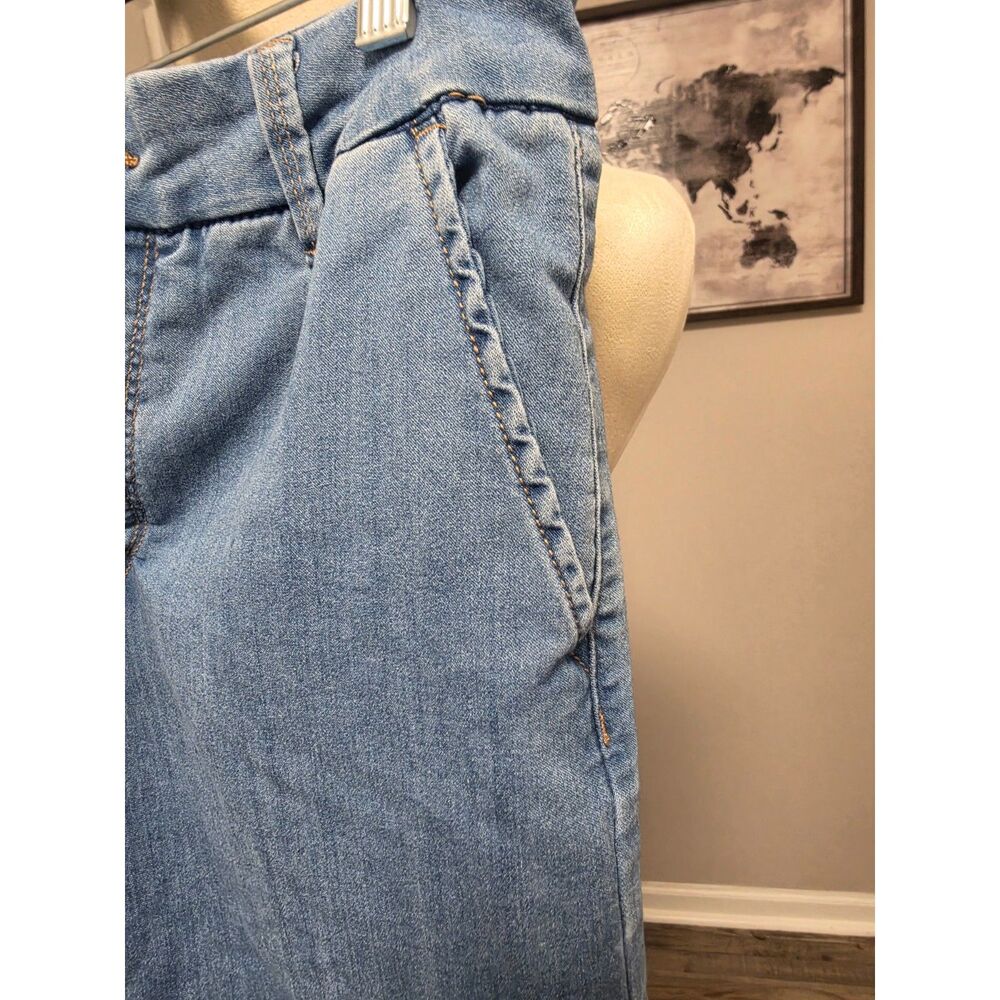 RACHEL Rachel Roy High Rise Wide Leg Crop Denim Pants 4P Petite - Picture 3 of 5